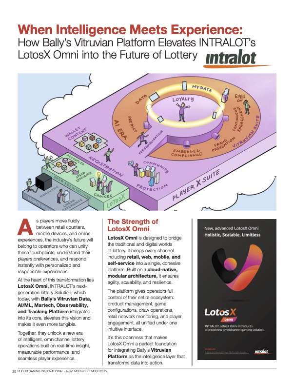 Public Gaming International Magazine article: When Intelligence Meets Experience: