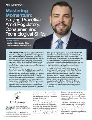 Public Gaming International Magazine interview or guest article: Mastering Momentum: Staying Proactive Amid Regulatory, Consumer, and Technological Shifts