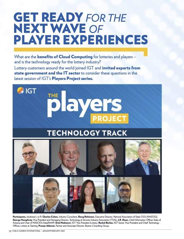 Public Gaming International Magazine article: Get Ready for the Next Wave of Player Experiences